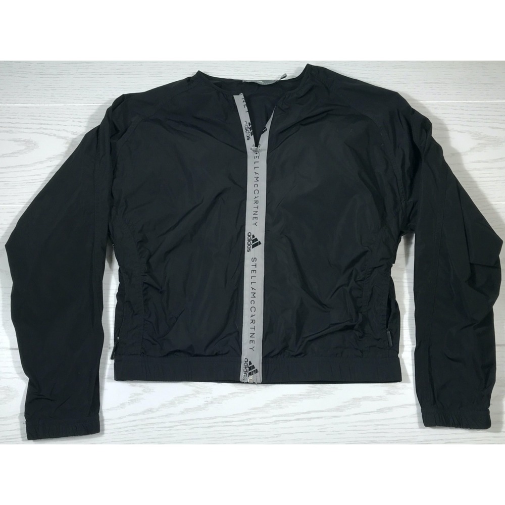 Adidas Stella McCartney Woven Bomber Jacket Black Women's XS Designer Full Zip